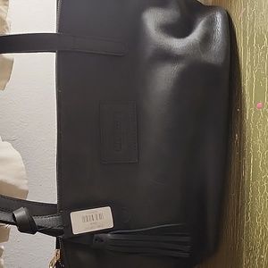 Parker Clay Eden Black Zippered Tote new w tags